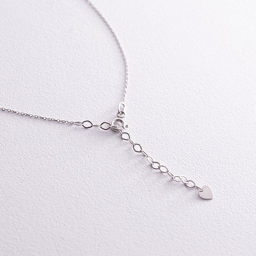 Колье "Love" в белом золоте кол02266 9