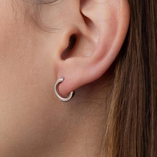 Серьги - пусеты "Мэрилин" в белом золоте с08177 4