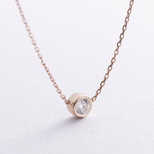 Кольє у жовтому золоті з діамантом 719123121