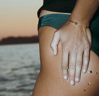 Кольцо "Рейчел" с шариками (желтое золото) к07333 №19