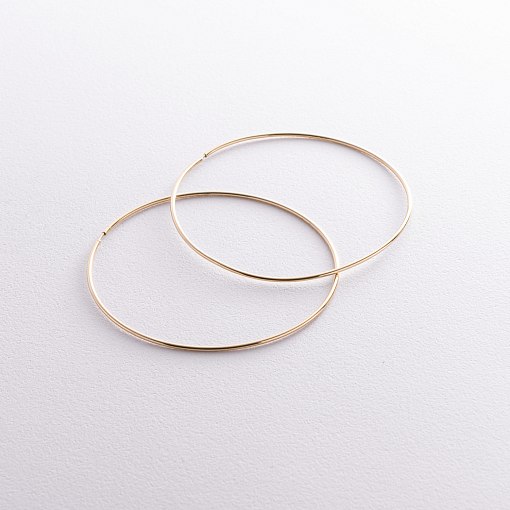 Серьги - кольца в желтом золоте с08533 2