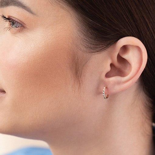 Серьги - пусеты "Mona" в желтом золоте mini с08380 6