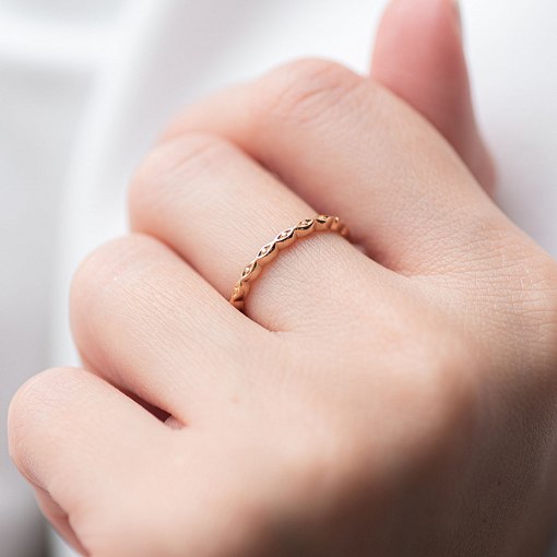 Кольцо в красном золоте к06600 2