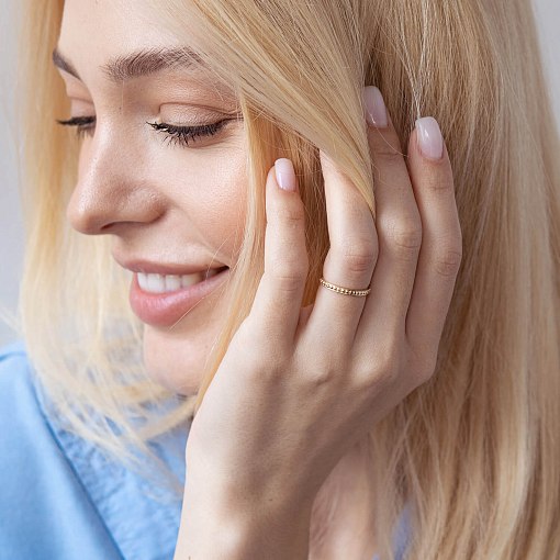 Каблучка в жовтому золоті к07009 2