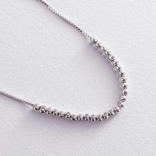 Шариковый браслет из белого золота б04307 5