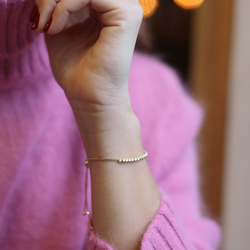 Кульковий браслет з жовтого золота б04301 6