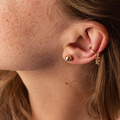 Каффа "Веточка" в  желтом золоте с08044 4