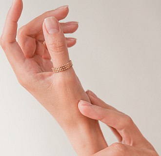 Кольцо "Рейчел" с шариками (красное золото) mini К08295 №4