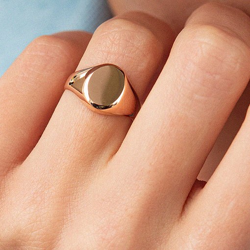 Печатка в червоному золоті (можливе гравіювання) к07197 4