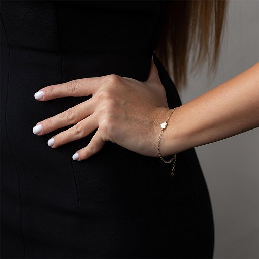 Браслет "Сердечко" в желтом золоте б04551 4