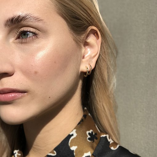 Серьги-кольца в красном золоте с06458 6