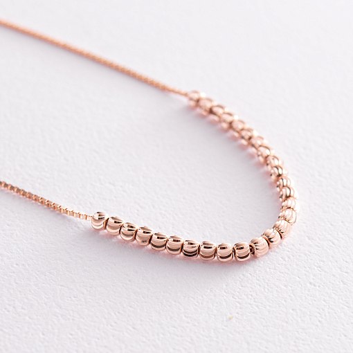 Кульковий браслет з червоного золота б04786 6