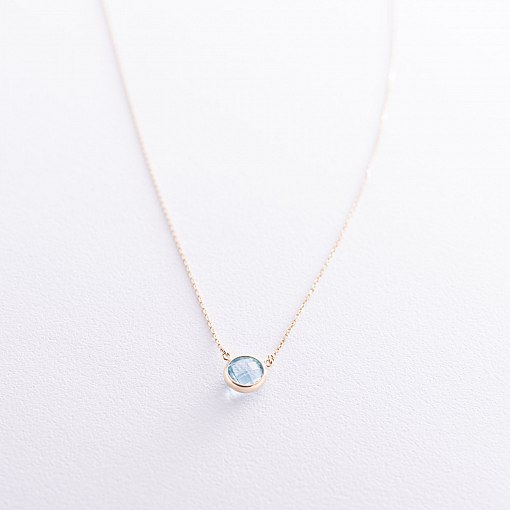 Кольє з топазом в жовтому золоті кол01340 2