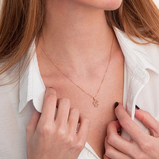 Золотое колье "Змея" кол02053 4