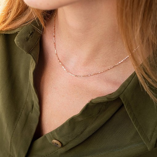 Кольє - ланцюжок у червоному золоті ц00397 2