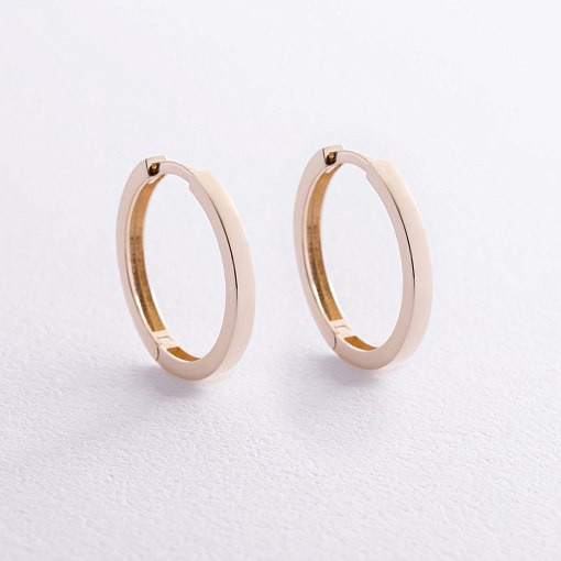 Серьги - кольца в желтом золоте с08330