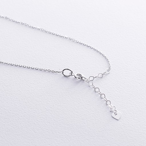 Колье "Сердечко" в белом золоте кол02472 7