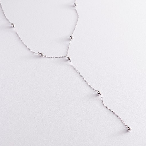 Колье "Шарики" в белом золоте кол01947 5