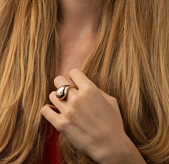 Кольцо "Megan" в красном золоте к08188 №2