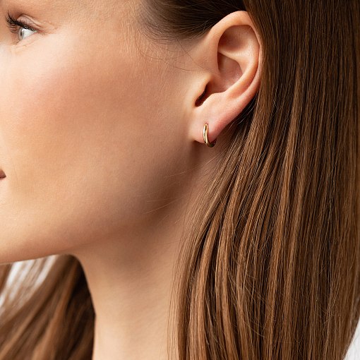 Серьги - кольца "Maya" в желтом золоте с09187 2