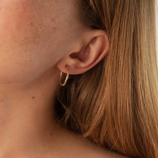 Серьги - кольца в желтом золоте с08488 3