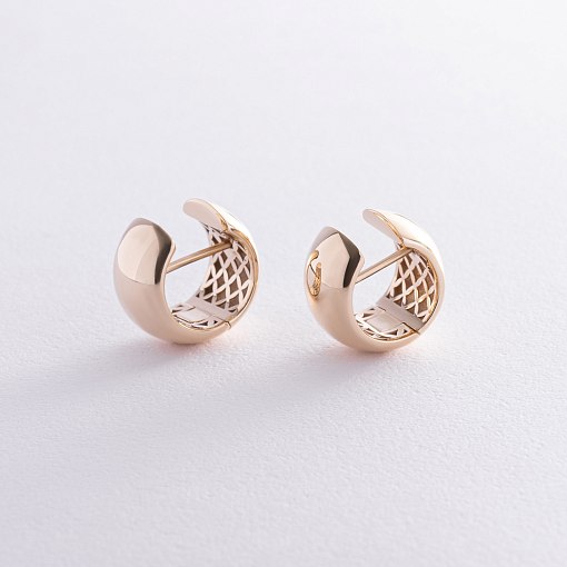 Серьги - кольца в желтом золоте с07061 3