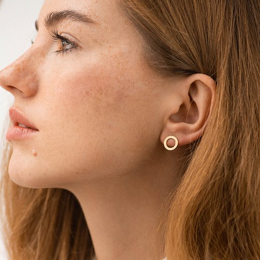 Серьги - джекеты "Sophia" в желтом золоте (фианиты) с09095 3