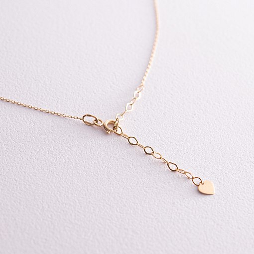 Колье "Луна" с фианитами (желтое золото) кол02312 5