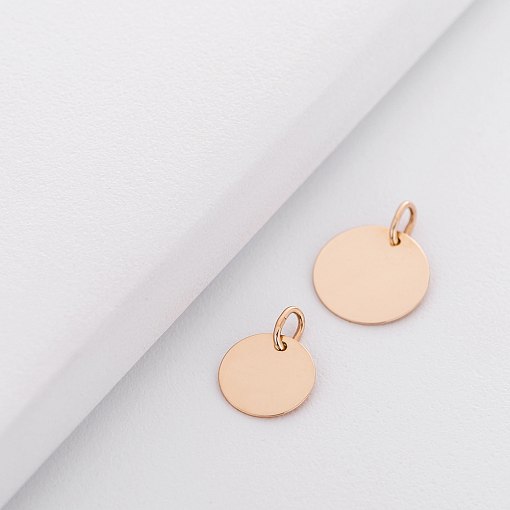 Кулон для гравировки в красном золоте (17 мм) п03611 5