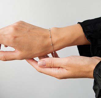 Браслет в белом золоте с бриллиантами бб0041di №5