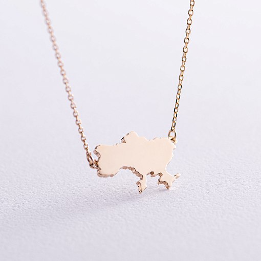 Колье "Моя Украина" в желтом золоте (возможна гравировка) кол02220 2