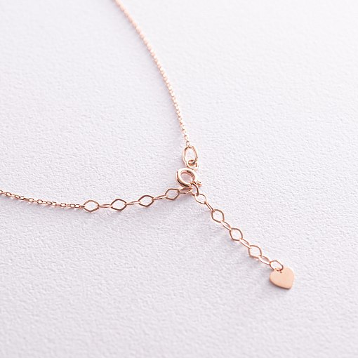 Колье "Крестик" в красном золоте кол02270 3