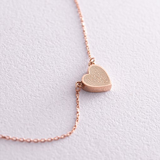 Колье "С Украиной в сердце" в красном золоте (голубая и желтая эмаль) кол02305 5