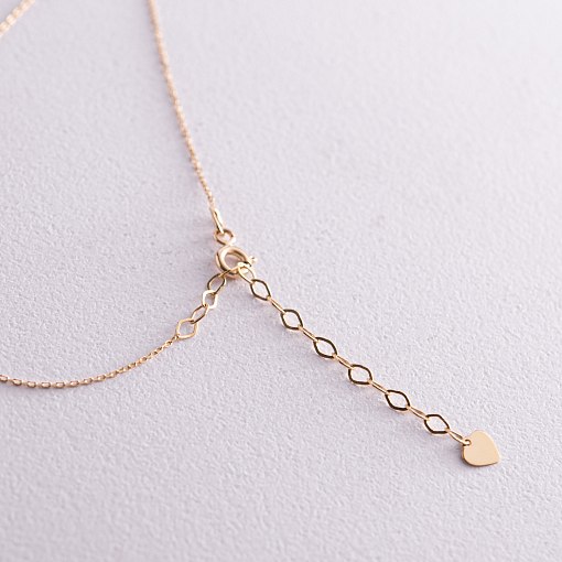 Двойное золотое колье "Молния и сердечко" кол02311 5