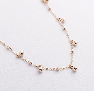 Колье "Шарики" в желтом золоте кол02610 №2