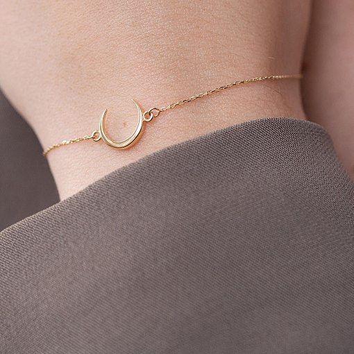 Браслет "Лунница" в желтом золоте б05087 3