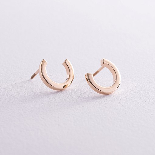 Серьги - пусеты "Мэрилин" в желтом золоте с08178 5