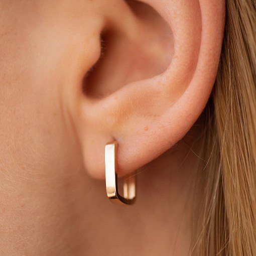 Прямоугольные серьги "Lydia" (красное золото) с08707 4