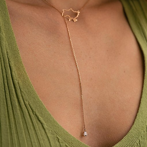 Золоте кольє - краватка 