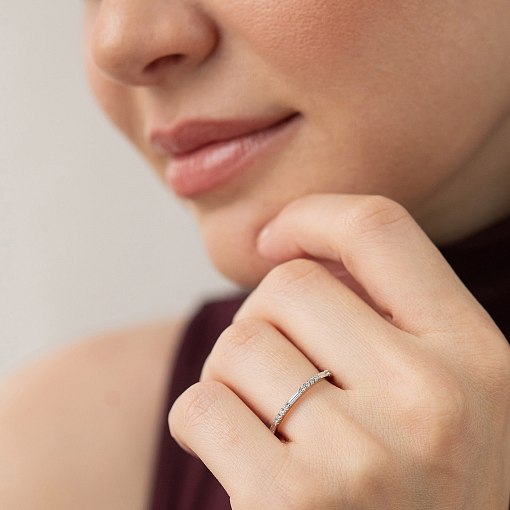 Золота каблучка з діамантами кб0617lg 2