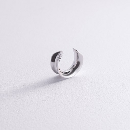 Серьга - каффа "Lorette" в белом золоте с09002 3