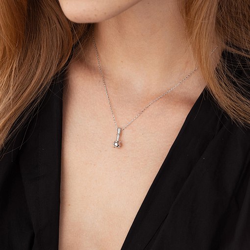 Колье "Булава" в белом золоте кол02251 2