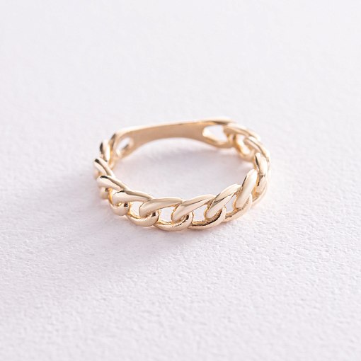 Кольцо "Цепочка" в желтом золоте к07190