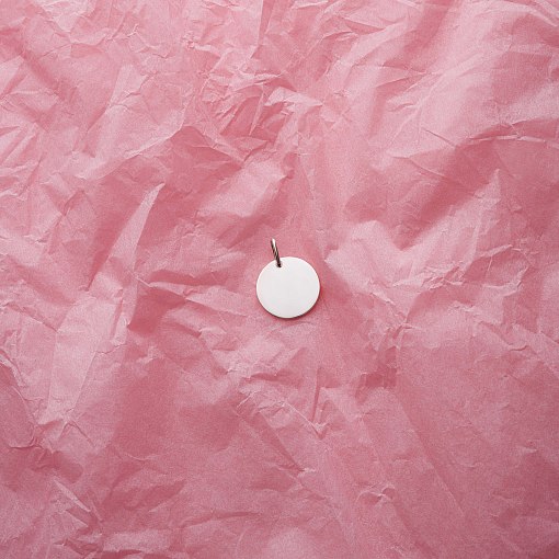 Кулон для гравировки в белом золоте (14 мм) п03519 9