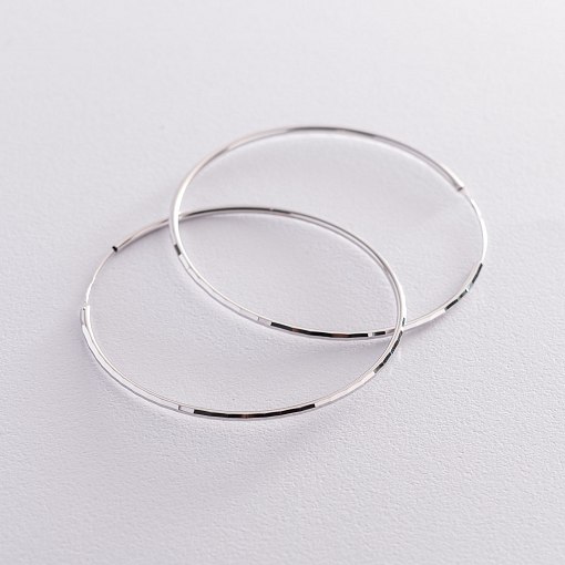 Сережки - кільця в сріблі (6.0 см) 122945