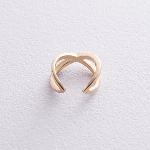 Серьга - каффа из желтого золота с06376 5